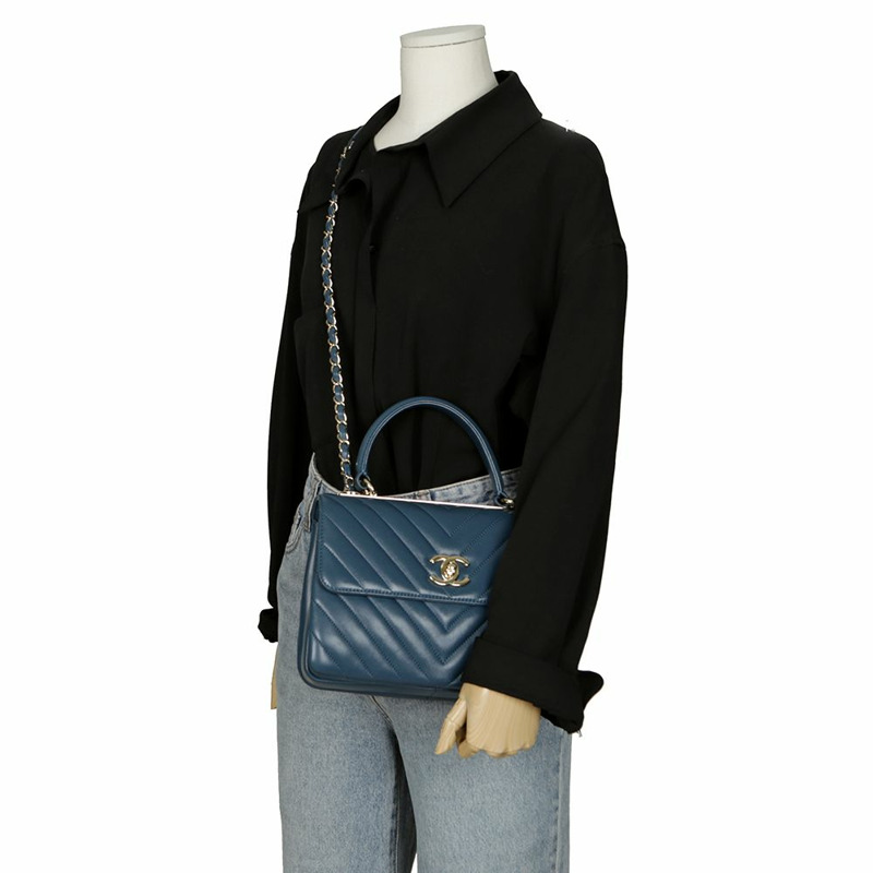 【包稅】CHANEL 時尚 CC 小號手提單肩包-10