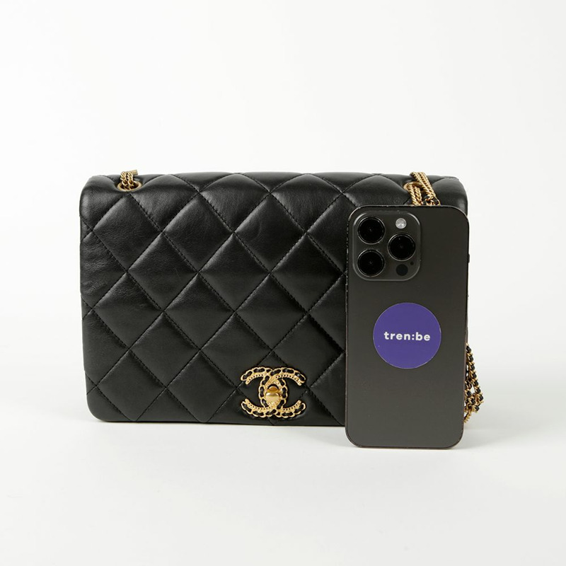 CHANEL 翻蓋鏈條單肩包-7