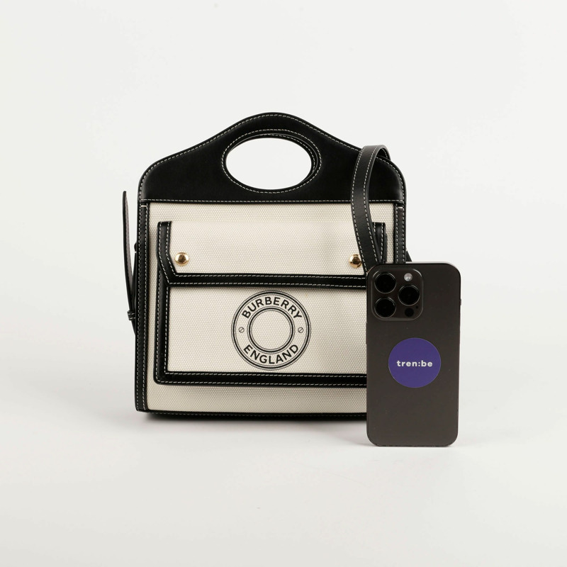 【包稅】BURBERRY 口袋迷你手提單肩包-8