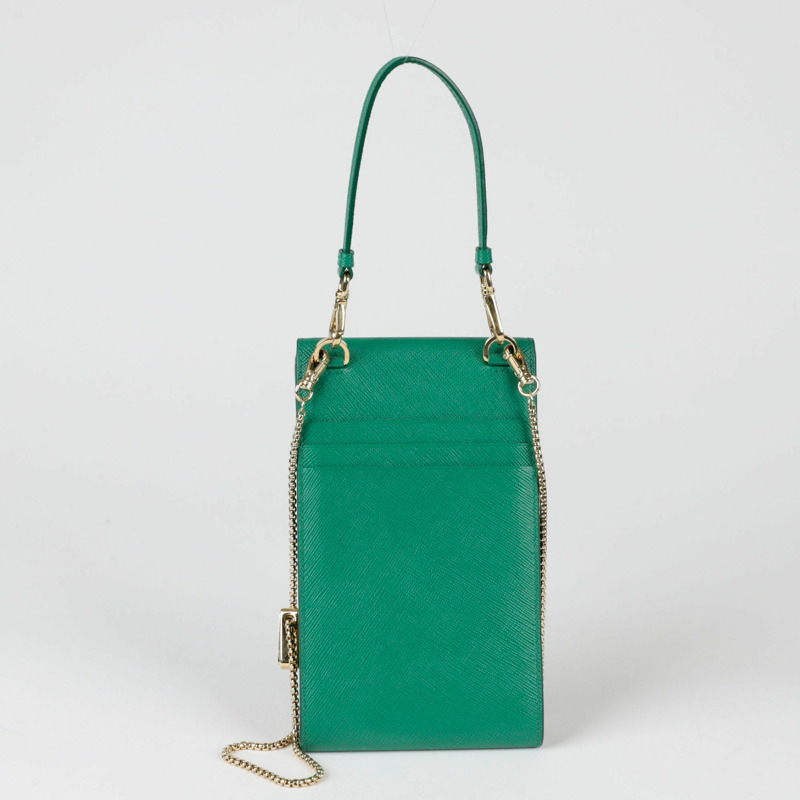 【包稅】PRADA 迷你三角形Logo鏈條手提單肩包 1BP050-3