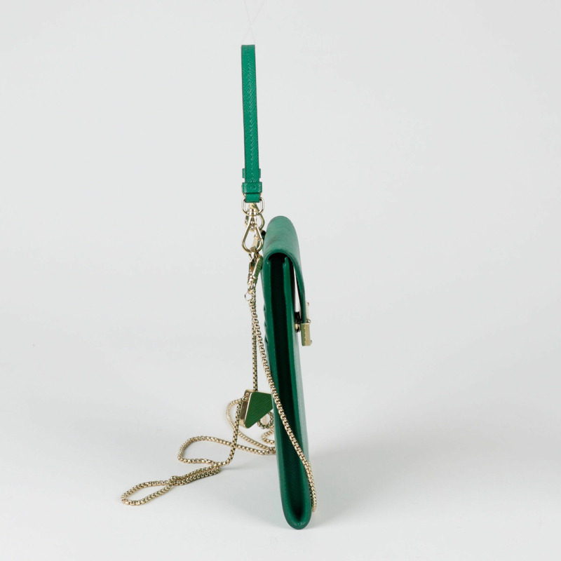 【包稅】PRADA 迷你三角形Logo鏈條手提單肩包 1BP050-4