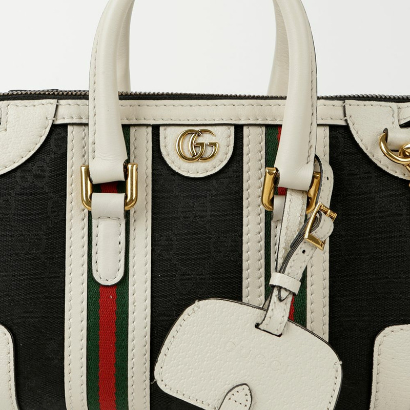 GUCCI Ophidia Web 迷你頂部提把托特包和單肩包-2
