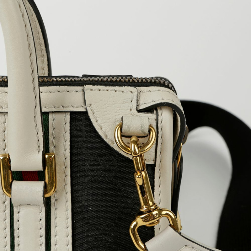 GUCCI Ophidia Web 迷你頂部提把托特包和單肩包-4