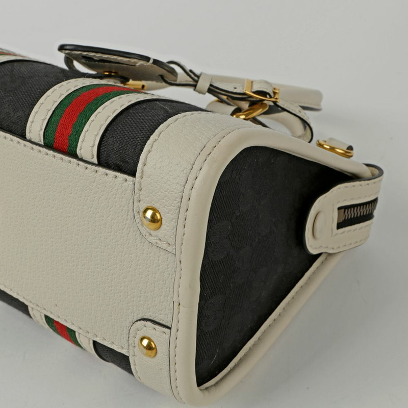 GUCCI Ophidia Web 迷你頂部提把托特包和單肩包-9