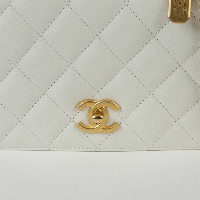CHANEL Caviar Skin 小號頂部提把托特包和單肩包-3