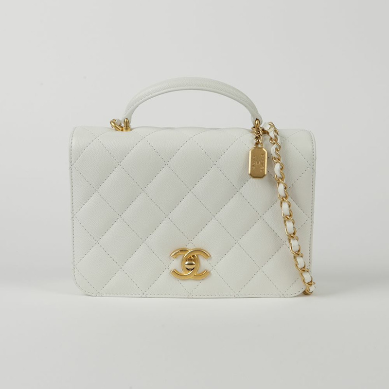 【包稅】CHANEL 魚子醬紋小號手提單肩包-1