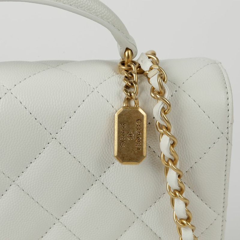 【包稅】CHANEL 魚子醬紋小號手提單肩包-2