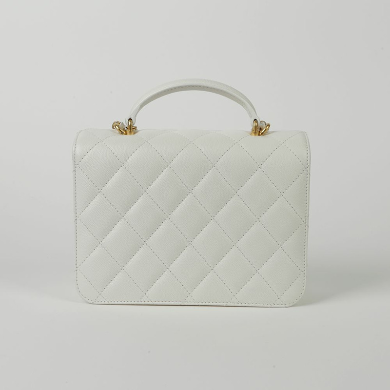 【包稅】CHANEL 魚子醬紋小號手提單肩包-4