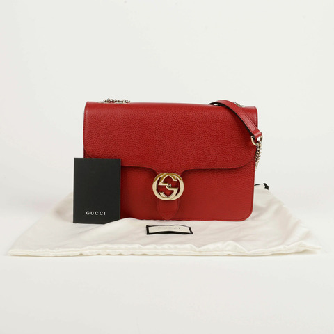 GUCCI 互扣式中型單肩包