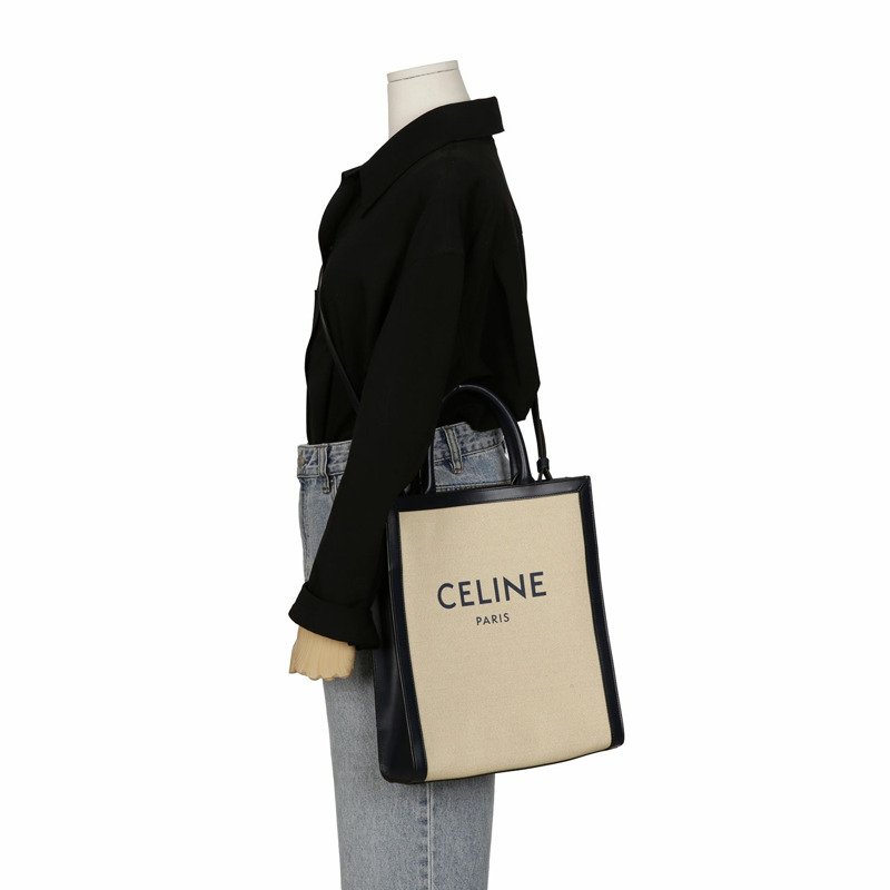 CELINE 垂直小號 Cabas 手提包和單肩包-7