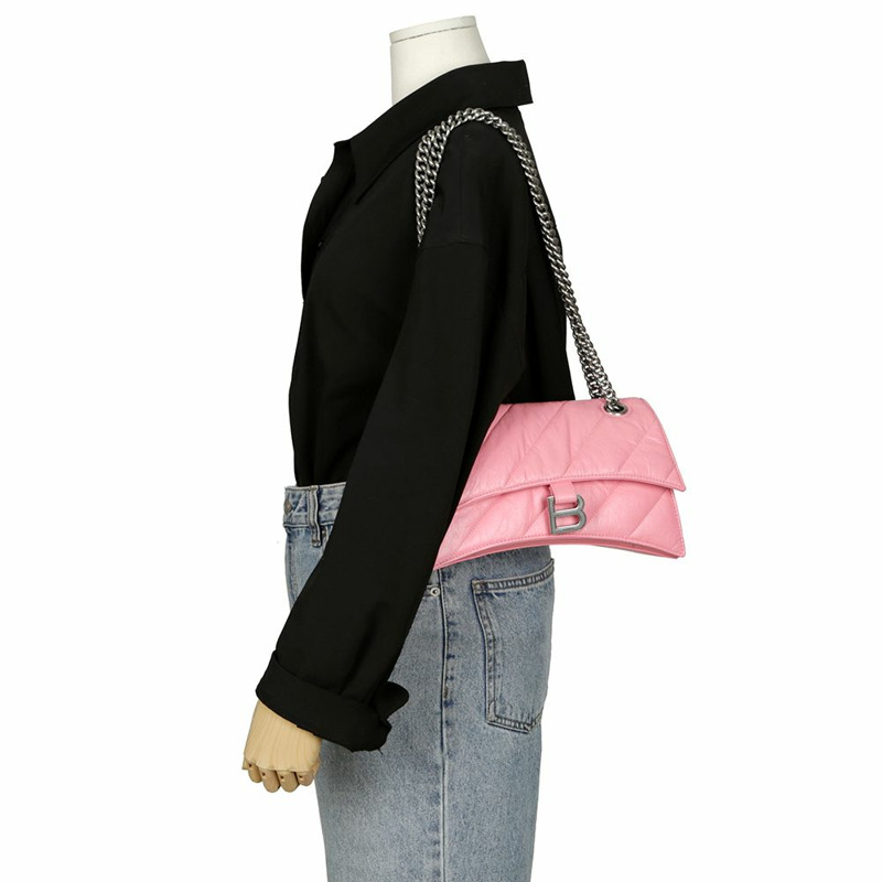 BALENCIAGA 絎縫壓花小號鏈條單肩斜背包-9