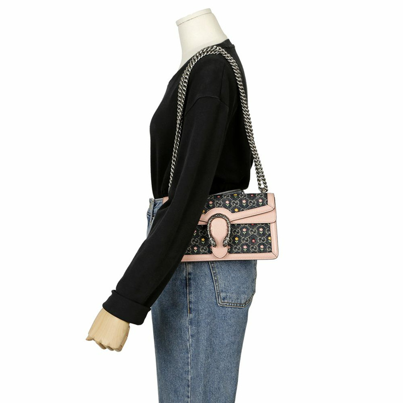 GUCCI 花卉刺繡狄俄尼索斯小號單肩斜背包-11