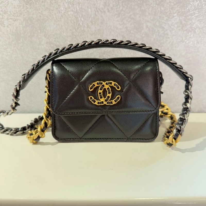 Chanel 19 mini Woc 黑金-0