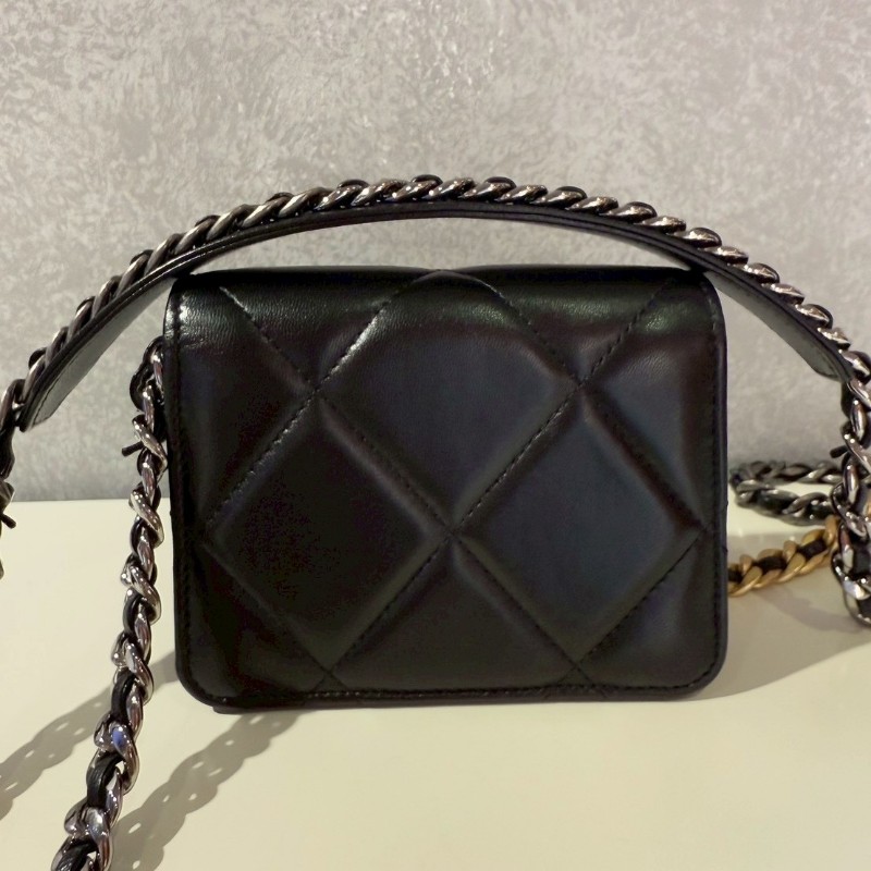 Chanel 19 mini Woc 黑金-3