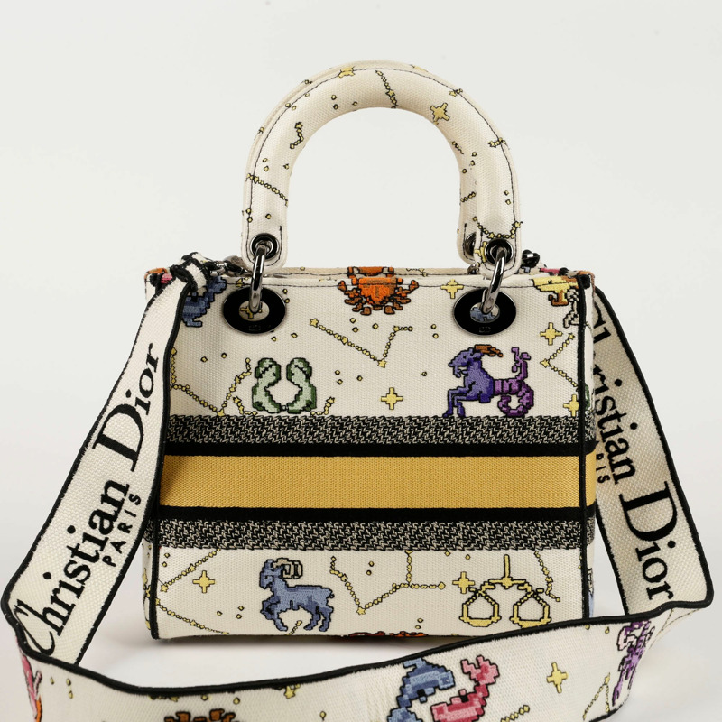 DIOR Lady Pixel Zodiac Di Light 手提包和單肩包-5