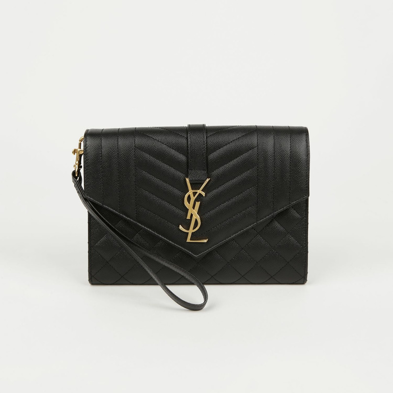 【包稅】SAINT LAURENT 混合絎縫信封袋-1
