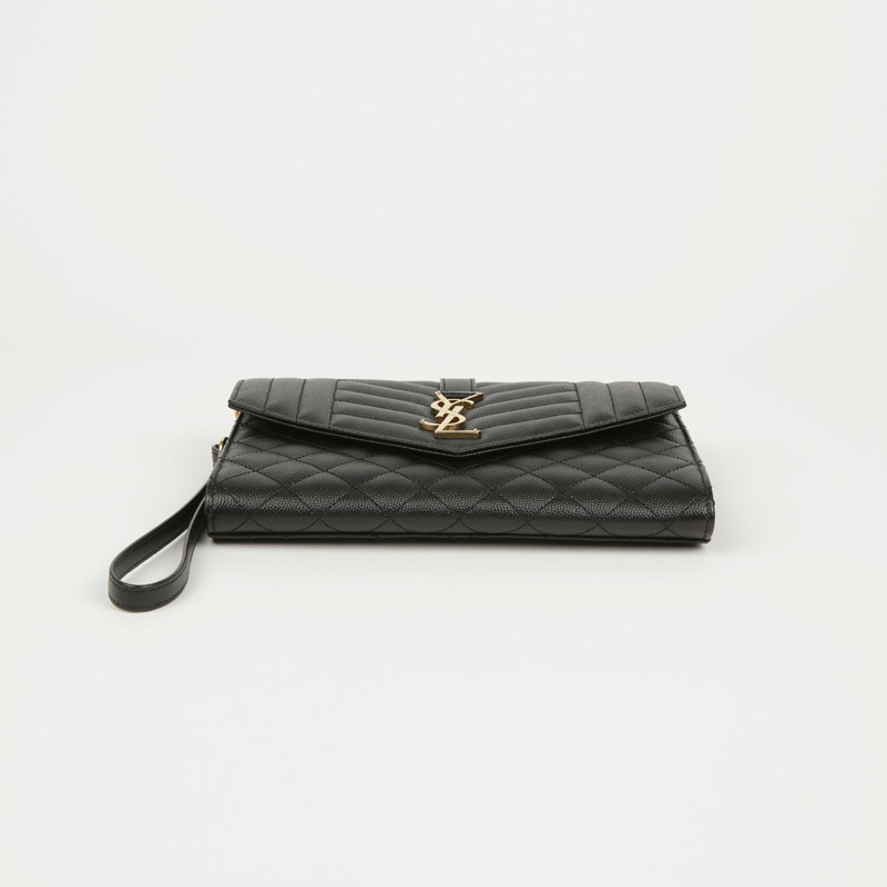 【包稅】SAINT LAURENT 混合絎縫信封袋-4