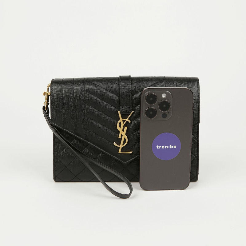 【包稅】SAINT LAURENT 混合絎縫信封袋-6