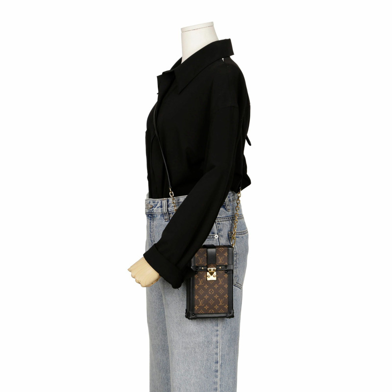 LOUIS VUITTON Pochette Trunk 垂直單肩斜背包-14