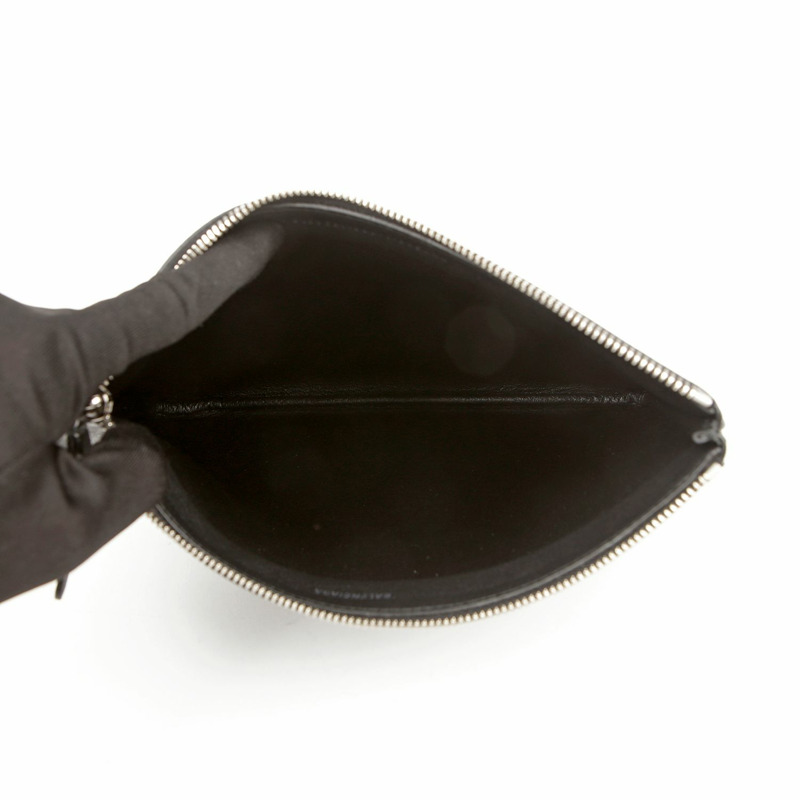 BALENCIAGA 黑色皮革日常手拿包-5