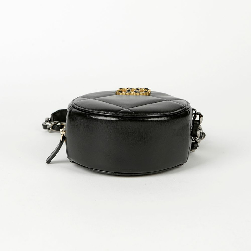 【包稅】CHANEL 迷你鈴鼓 19 圓形鏈條單肩斜背包-5