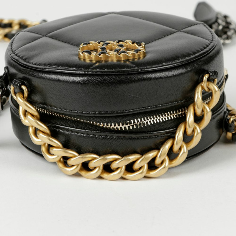 【包稅】CHANEL 迷你鈴鼓 19 圓形鏈條單肩斜背包-6