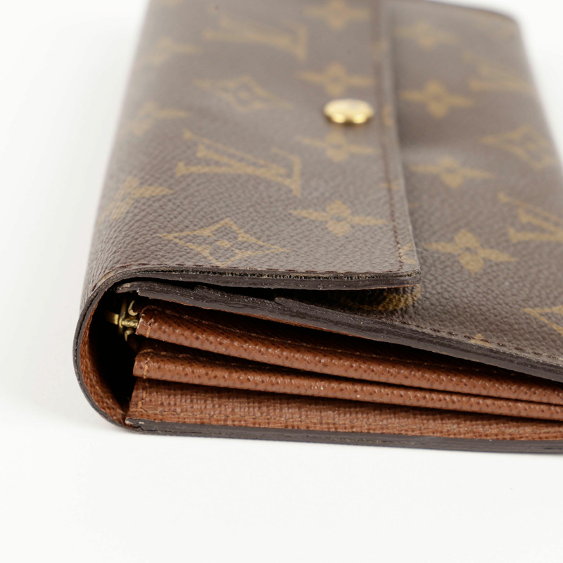 LOUIS VUITTON 字母組合帆布 Sarah 長版皮夾-5