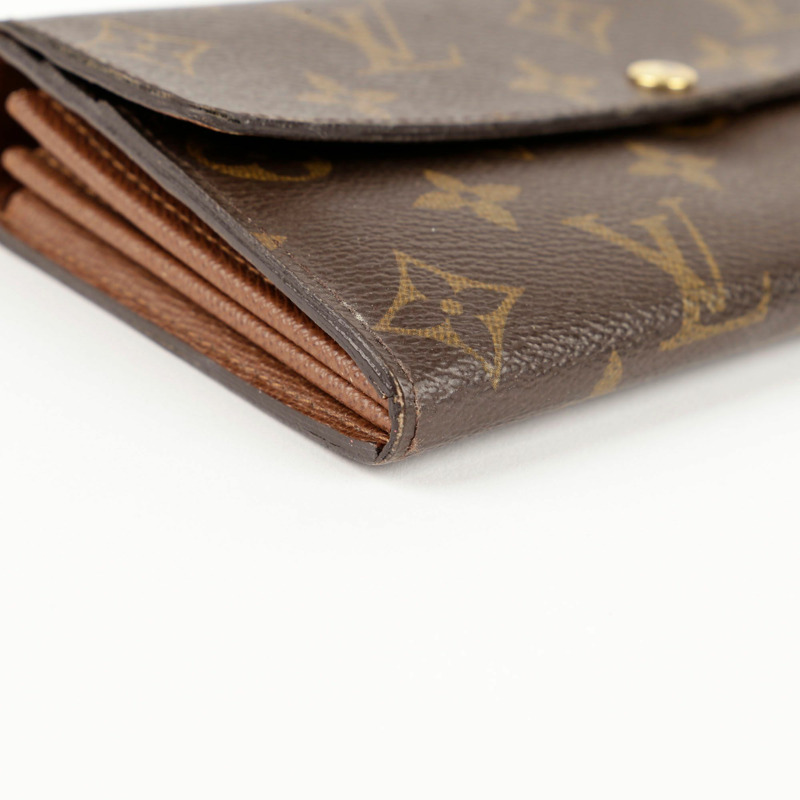LOUIS VUITTON 字母組合帆布 Sarah 長版皮夾-7