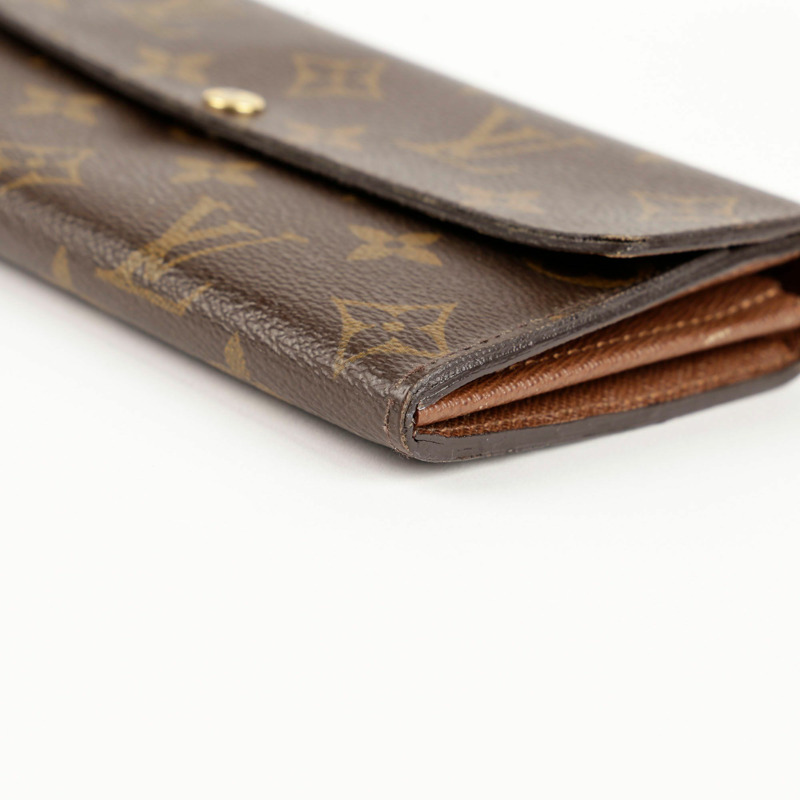 LOUIS VUITTON 字母組合帆布 Sarah 長版皮夾-8