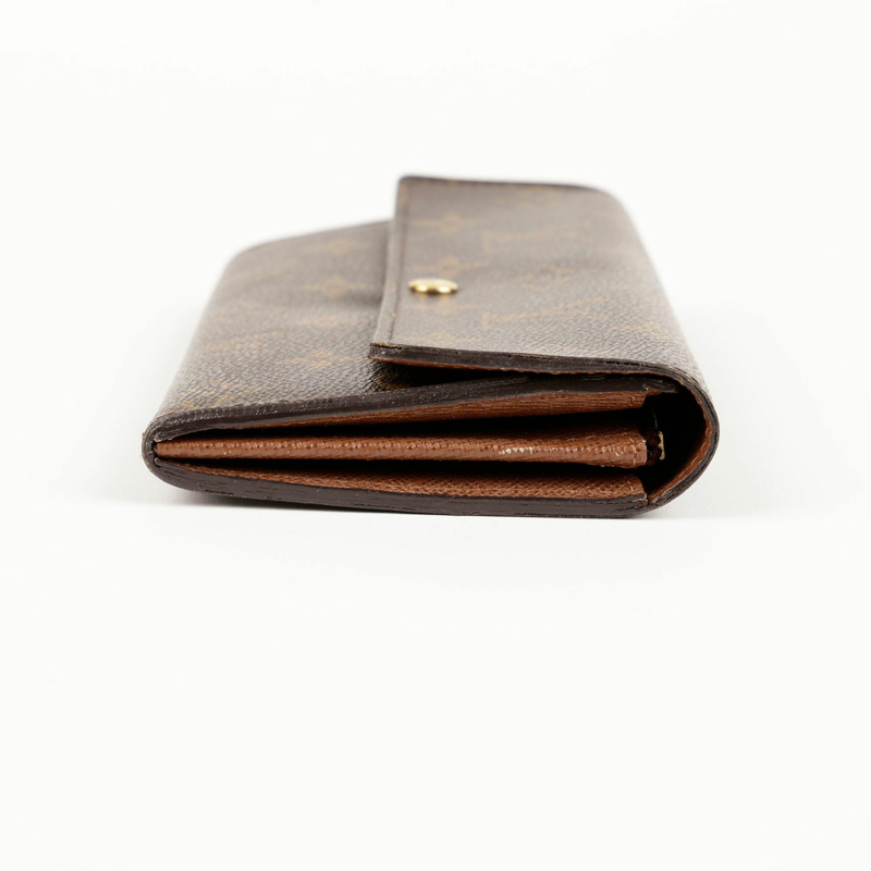 LOUIS VUITTON 字母組合帆布 Sarah 長版皮夾-9