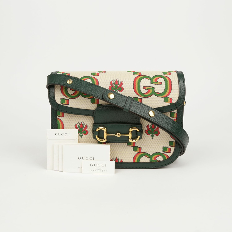 GUCCI Horsebit 1955 小號肩斜背包-0