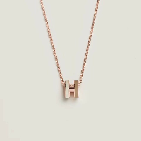 新款拼色 Hermes 愛馬仕 Mini Pop H Rocabar墜飾 白拼杏色（奶灰）