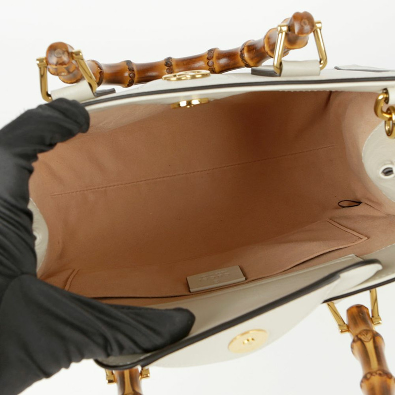 【包稅】GUCCI 戴安娜竹製小號手提單肩包-7