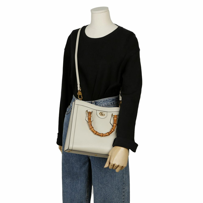 【包稅】GUCCI 戴安娜竹製小號手提單肩包-8