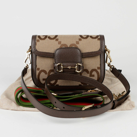 GUCCI GG Jumbo Horsebit 1955 迷你肩斜背包