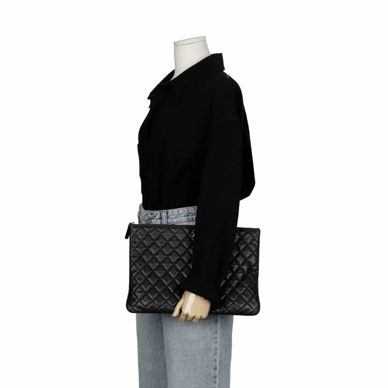 【包稅】CHANEL 魚子醬經典手拿包-12