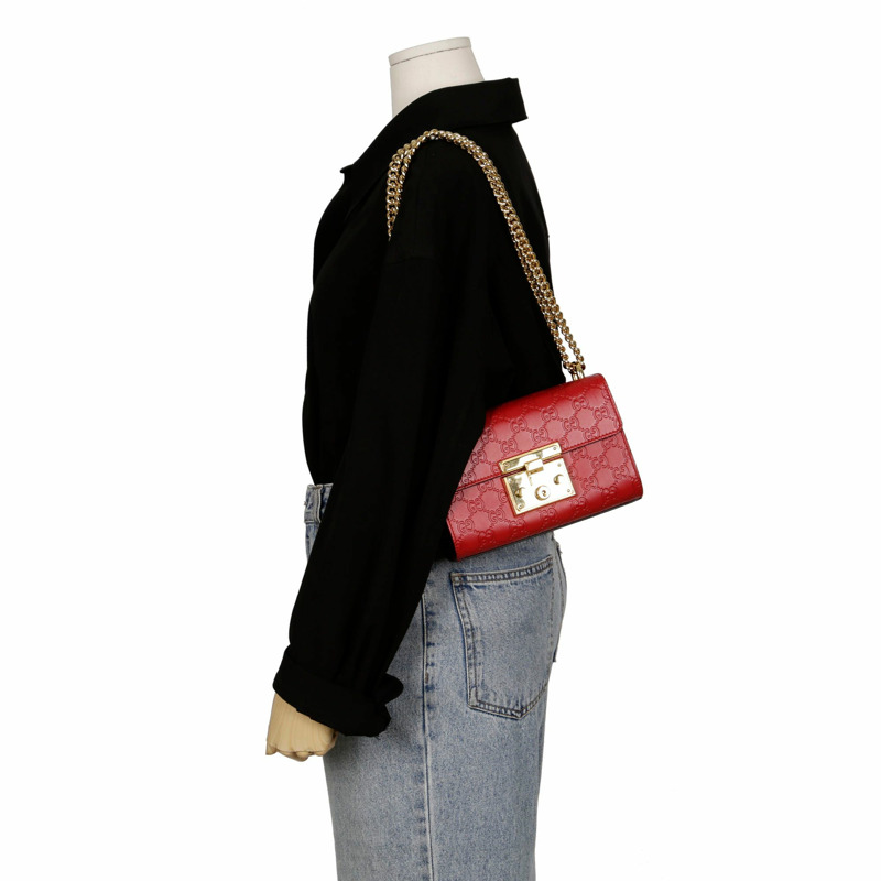 GUCCI 掛鎖小號鏈條單肩斜背包-18