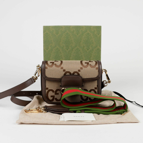 GUCCI GG Jumbo Horsebit 1955 迷你肩斜背包