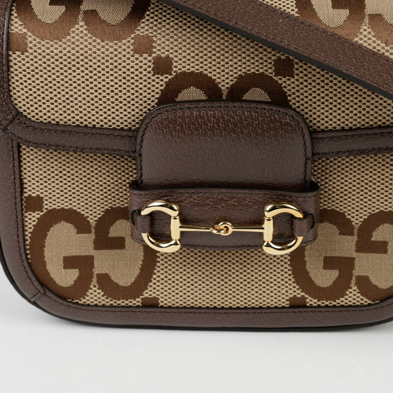 GUCCI GG Jumbo Horsebit 1955 迷你肩斜背包-1