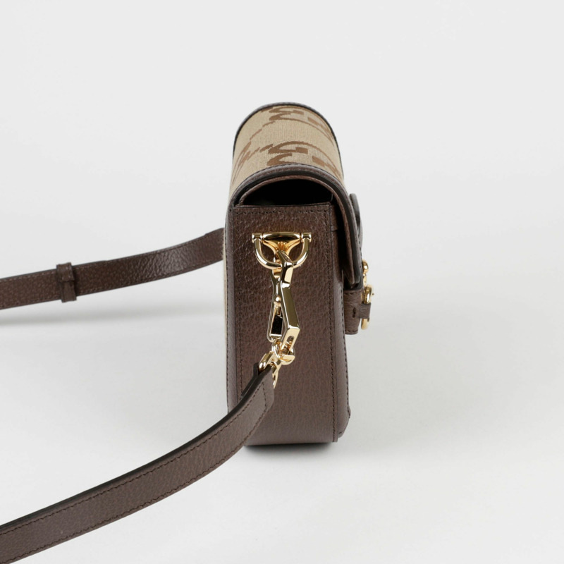 GUCCI GG Jumbo Horsebit 1955 迷你肩斜背包-4