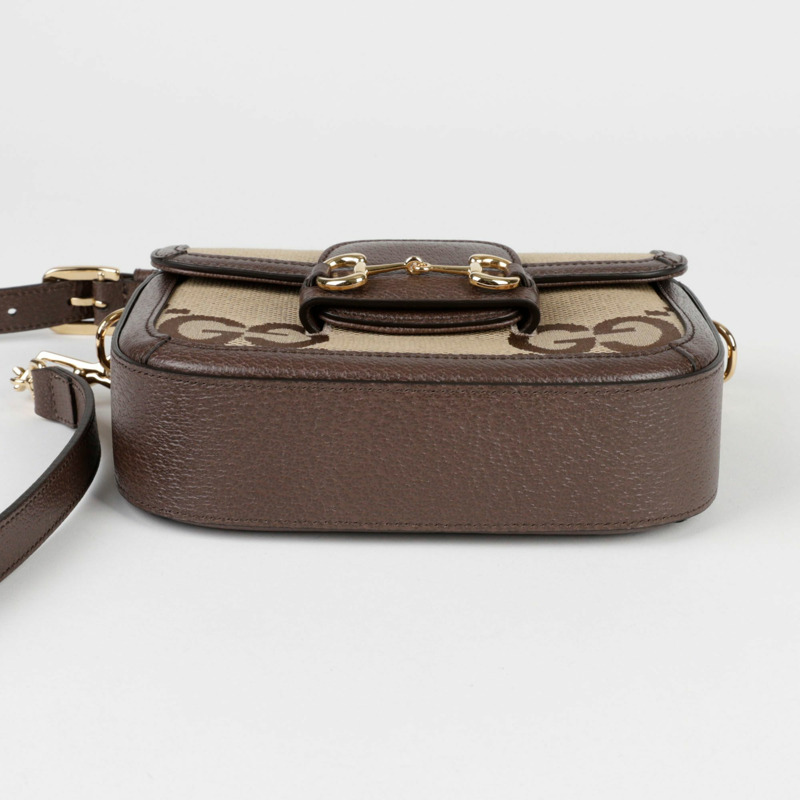 GUCCI GG Jumbo Horsebit 1955 迷你肩斜背包-5