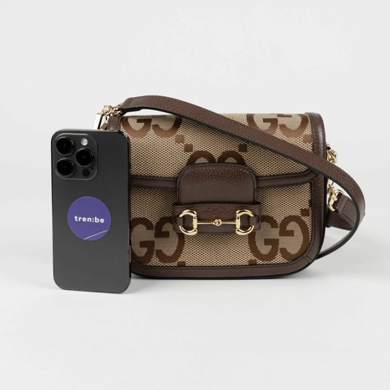 GUCCI GG Jumbo Horsebit 1955 迷你肩斜背包-6