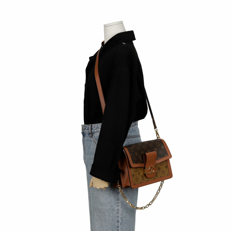 LOUIS VUITTON Dauphine MM 肩背包與斜背包-8