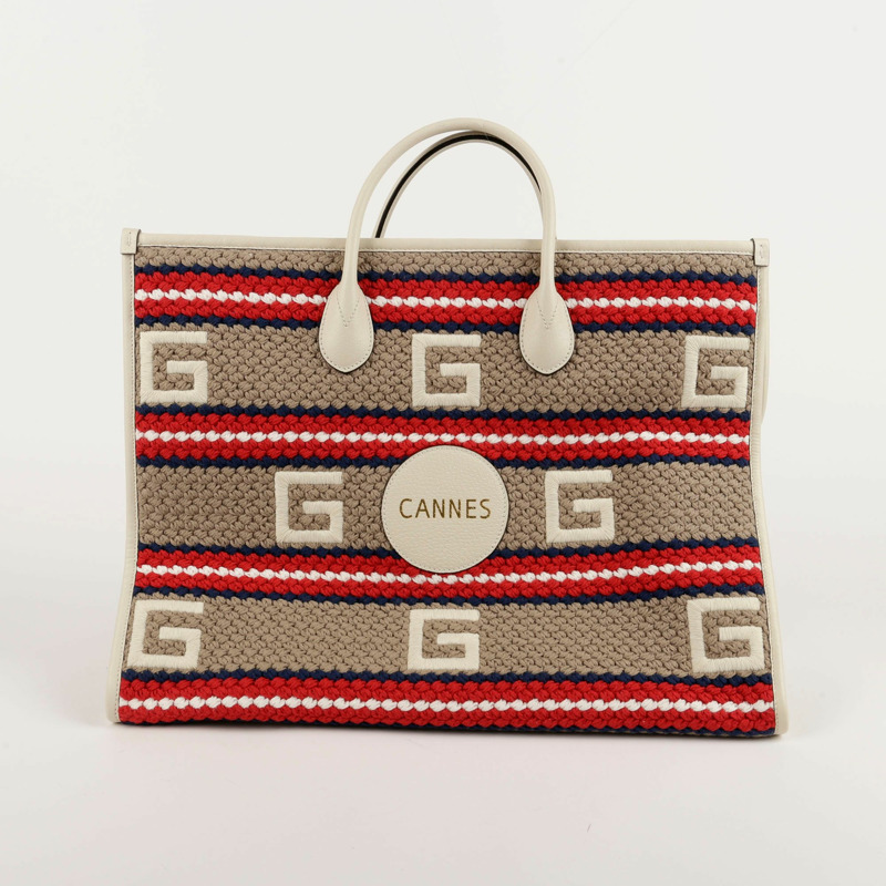 【包稅】GUCCI 條紋手提袋-1