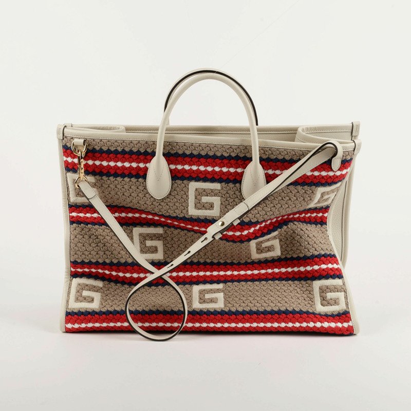 【包稅】GUCCI 條紋手提袋-5