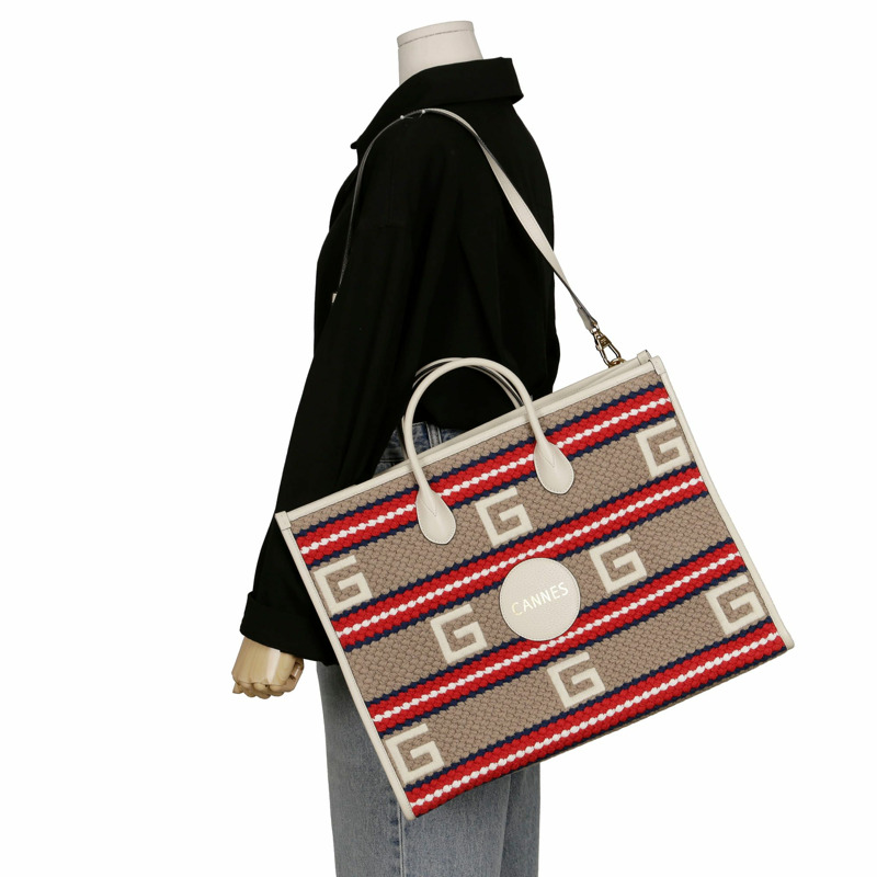 【包稅】GUCCI 條紋手提袋-11