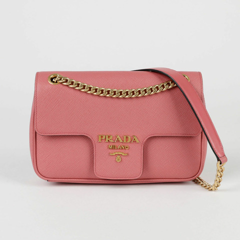 PRADA 翻蓋鏈條肩斜背包