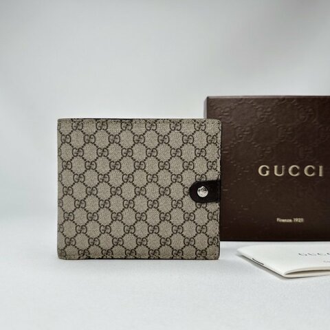 GUCCI 經典雙G老花短夾