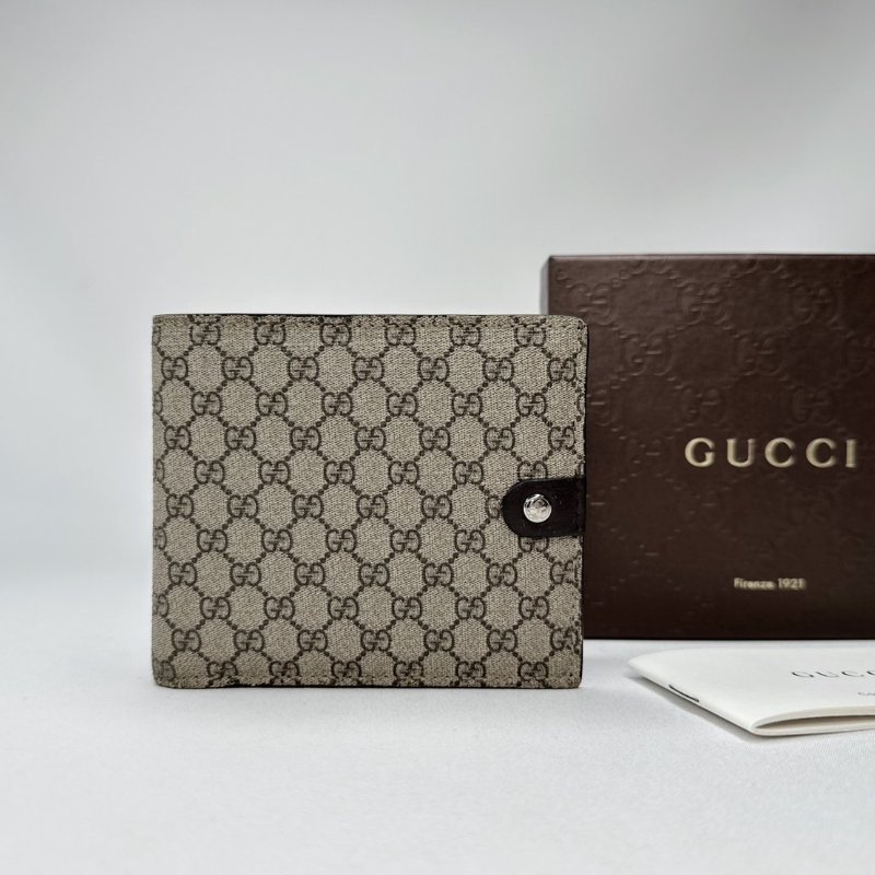 GUCCI 經典雙G老花短夾-0