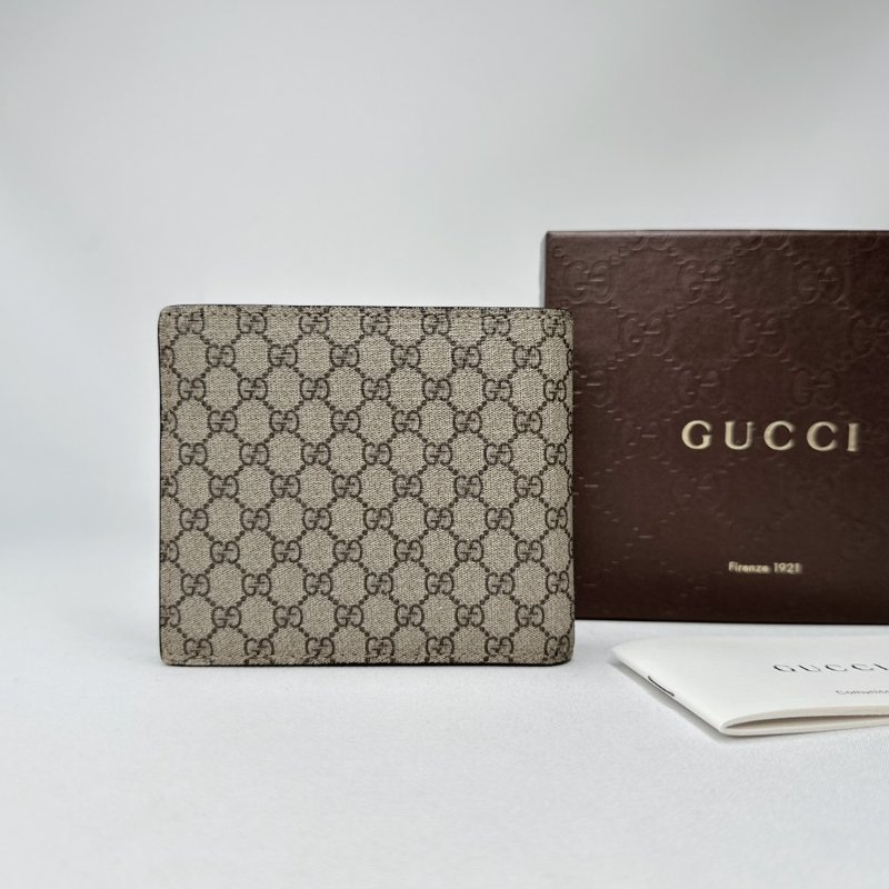 GUCCI 經典雙G老花短夾-1